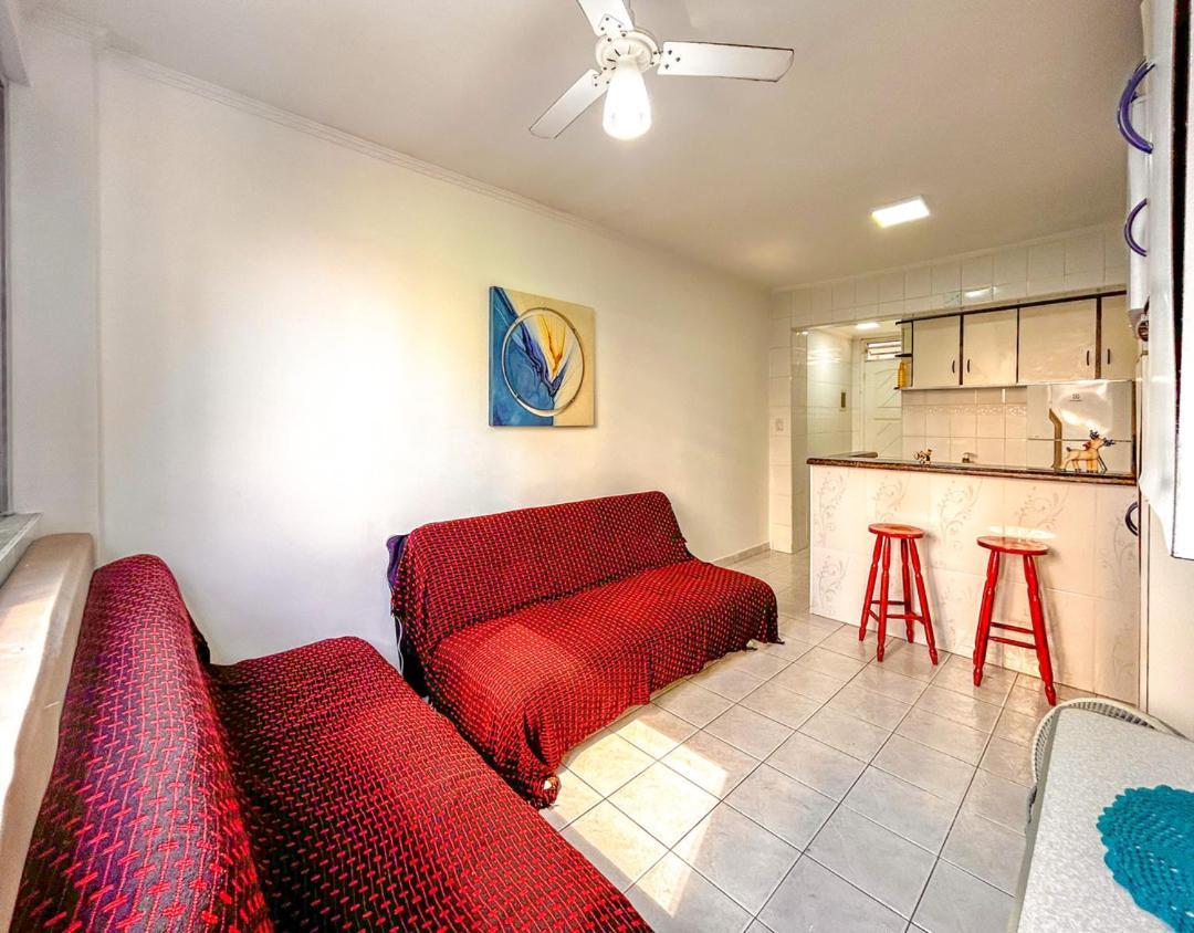 Otimo Loft Pe Na Areia Na Praia Da Guilhermina Sp Apartment Praia Grande  Bagian luar foto