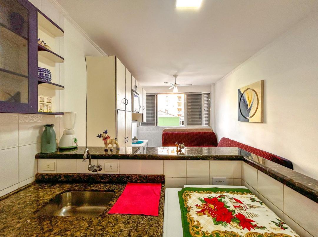 Otimo Loft Pe Na Areia Na Praia Da Guilhermina Sp Apartment Praia Grande  Bagian luar foto