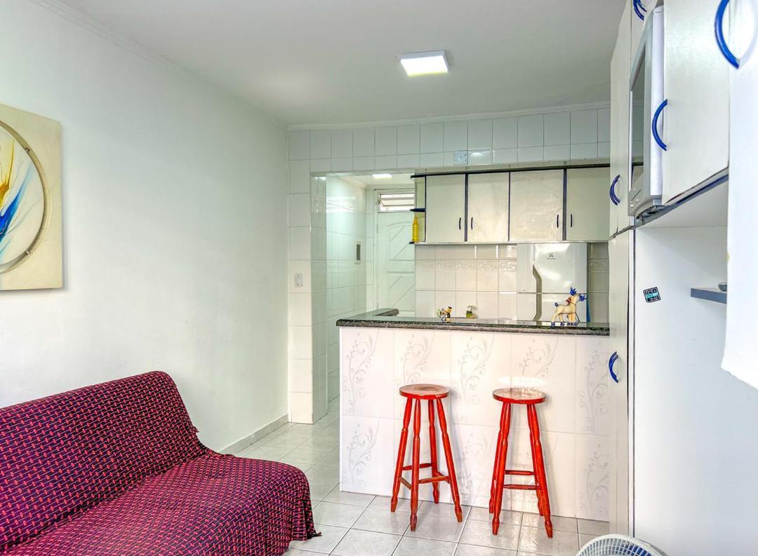 Otimo Loft Pe Na Areia Na Praia Da Guilhermina Sp Apartment Praia Grande  Bagian luar foto