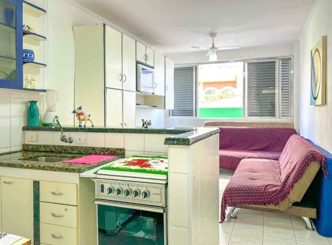 Otimo Loft Pe Na Areia Na Praia Da Guilhermina Sp Apartment Praia Grande  Bagian luar foto